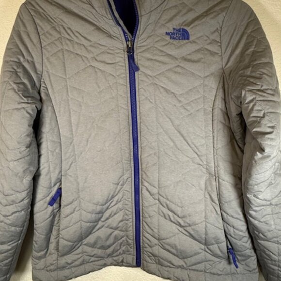North Face Gray Quilted Bombay Puffer Jacket Size L - Picture 2 of 12